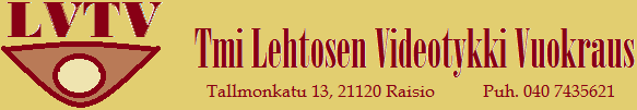 Tmi Lehtosen Videotykki Vuokraus